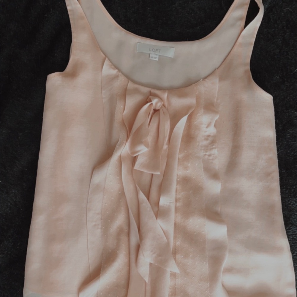 Loft: Blush, Flowy Tank Blouse